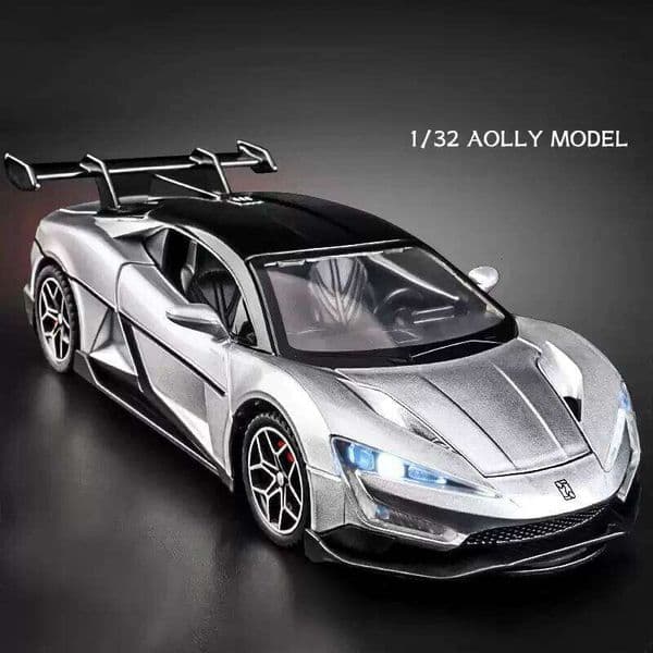 Plane Simulation 1:32 YANGWANG - U9 Alloy Model, Game Vehicle Birthday Gift With Sound And Light Children's Toy Car Boy 26M0225 slot car Car Track