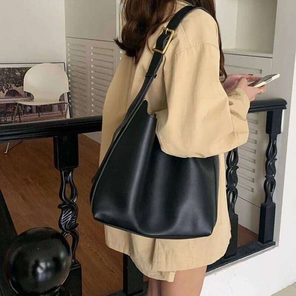 1Pcs All-Match Women Shoulder Solid Fashion Handbag Crossbody Women's Minimalist PU Leather Bag For Work Z260225