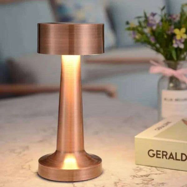 LED 3 Color Retro Coffee Table Touch Bar Desktop Decorative Lamp Sensor Rechargeable Night Light For Bedroom H260224