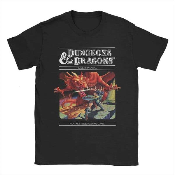2026 Men T-Shirts Dungeon Dragon DnD Funny 100% Cotton Tees Short Sleeve T Shirt Round Collar Clothes Gift Idea C260225