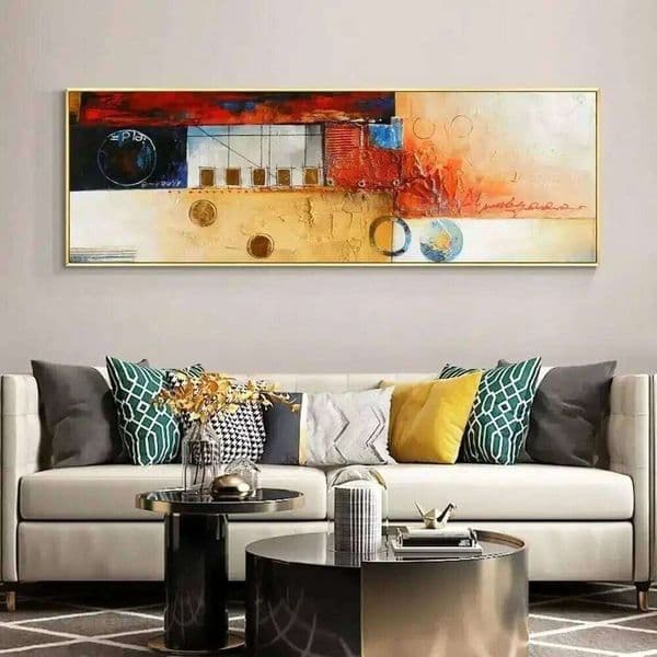 Scandinavian Abstract Wall Art Earth Elements Handpainted Oil Painting HD Canvas Poster Prints Home Bedroom Living Room Decor 26H0225