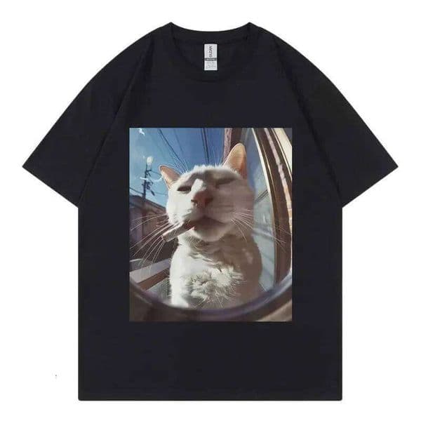 Funny Smoking Cat Meme Graphic T Shirts Women Clothing Harajuku Y2k T-shirt Fashion Casual Short Sleeve T-shirts Streetwear C260225