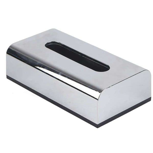 Plastic Box Electroplate Tissue Holder Container Storage Organizer Napkin Case 24x13.5x7cm for Home Car Hotel Use 26L0225