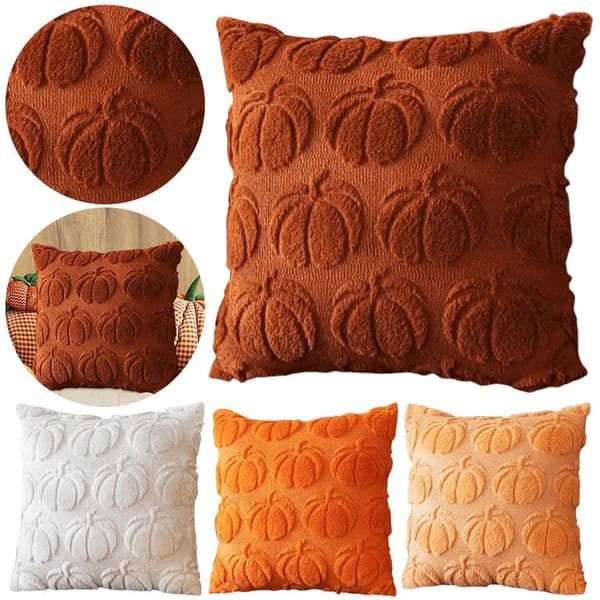 4545cm Autumn Pumpkin Cushion Cover Halloween Throw Pillow Cover Pumpkin Fall Decorative Soft Plush Pillowcase for Couch Pillow 260130