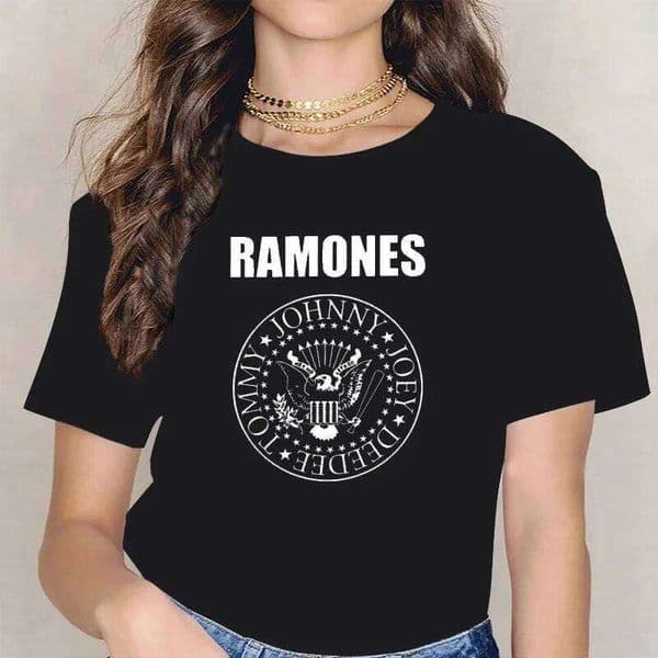 Fghfg Ramone Seal Graphic Plus Size TShirt Punk Rock Forest Hills Album Unisex Women T Shirt y2k top C260226