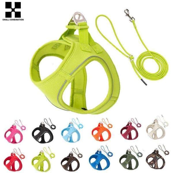 Leash Set for Small Medium Dog Adjustable Reflective Puppy Cat Harness pet Vest Chihuahua Dachshund Outdoor Walking W260225