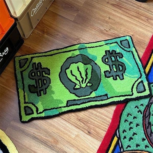 Coin Decorative Carpet Household Bedroom Bedside Blanket Bathroom Floor Mat 260129ww
