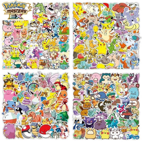 200-piece set of Japanese anime Pokmon car luggage stickers, and graffiti stickers wholesale W260226