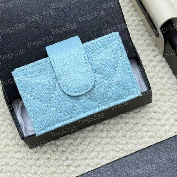 10A high quality designer wallet coin purses cardholder women small bag genuine leather mini branded bags credit slots caviar compact classic pattern wholesale