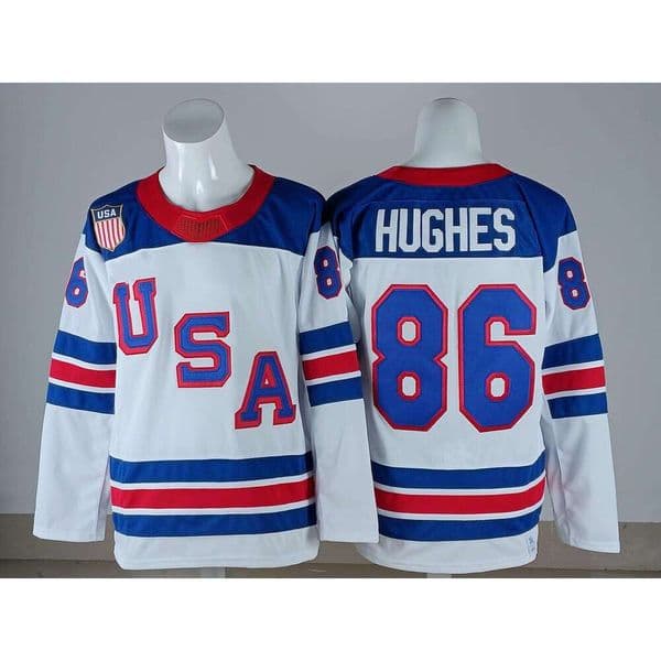 2026 Team USA Hughes Jersey #86 Hellebuyck #37 Quinn Hughes Auston Matthews Charlie McAvoy Brady Tkachuk Guentzel Keller Boldy Connor Miller Swayman ed common style