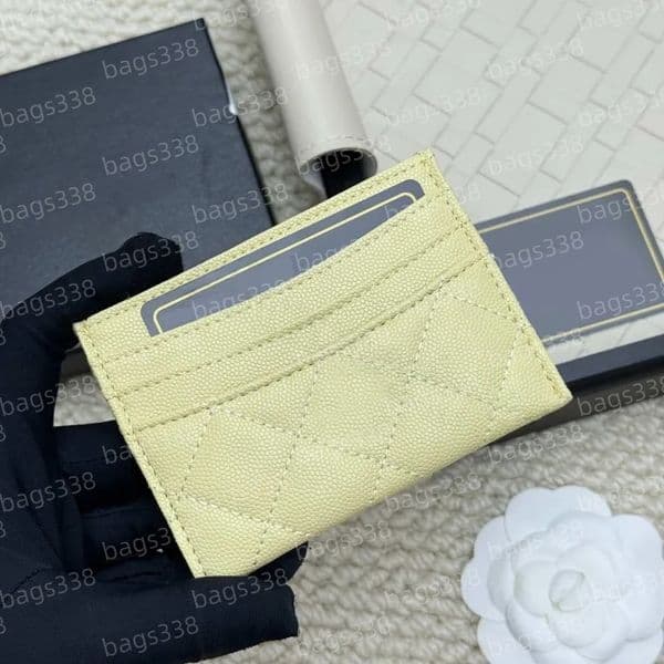 Card holder women wallet designer purses handbag small holders bag genuine leather mini bags brand 10A quality fashion credit slots caviar compact casual passport