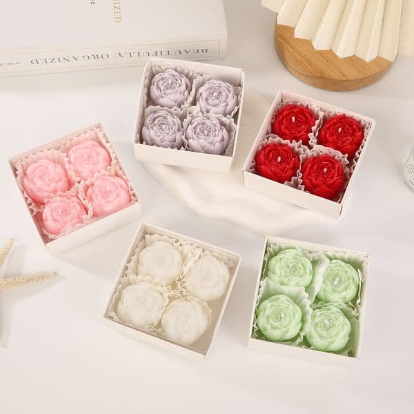 Handmade Rose Scented Set Wholesale Home Use Qixi Valentine's Day Gift Fragrance Souvenir Candle Cross-Border