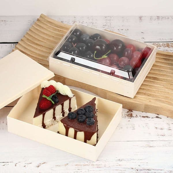 Eco-Friendly Foldable Wooden Food Box Reusable & Biodegradable Packaging for Snacks, Cookies, Tea, Gifts & Retail Display