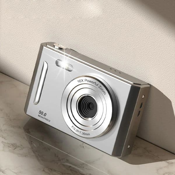 4K Digital Camera Dual Camera Flash 50 Million Hd Pixel Retro Ccd Portable Card Entry-level Camera Auto Focus 260203