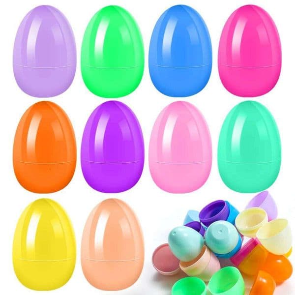 Fillable Eggs Color Plastic Opening Eggshell Home Party Easter Decor Candy Gifts Packing Box Hunt Game Kids Gift Supplies 26Y0226