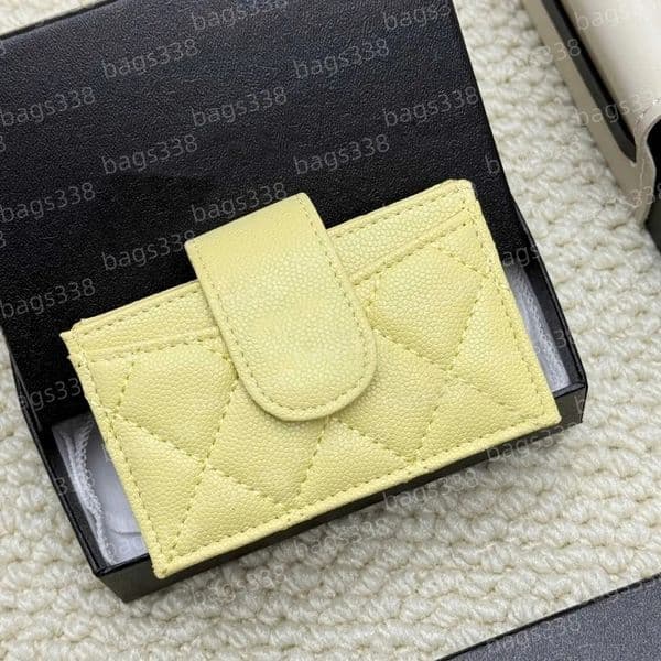 Designer fashion card holder women men classic pattern quality wallet coin purses handbag small bags brand credit slots caviar compact casual passport quilted