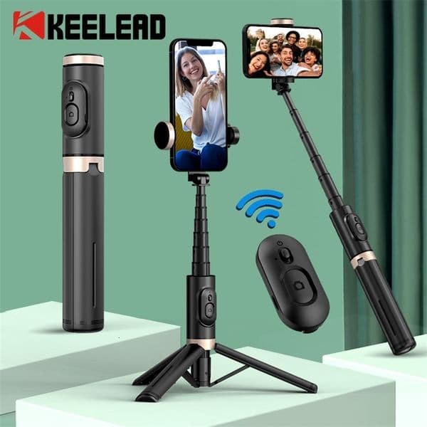 Bluetooth Wireless Handheld Selfie Stick Tripod Extendable Monopod with Remote for iPhone 13 Pro Max Phone Live 260127ww