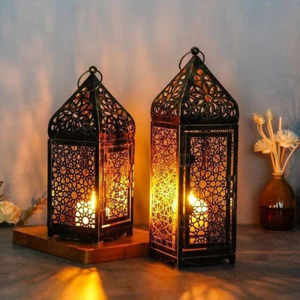 1pc Middle East Arab metal vintage Wind lights lantern holder home dcor accessories Creative Gift, no candle C260226