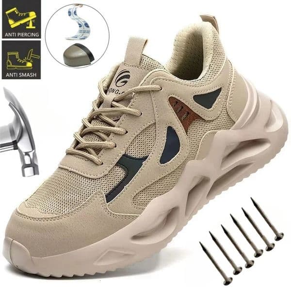 Lightweight Safety Shoes Men Women Work Shoes Steel Toe Cap Working Boots Sneakers Man Women Breathable Shoes Tactical Boots 260205