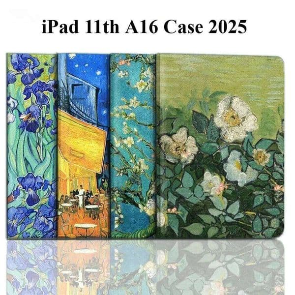 A16 Cover 11inch A3355 Flower Art Flip Stand Tablets For iPad 11th Generation Case 2025 with Auto Sleep/Wake H260227