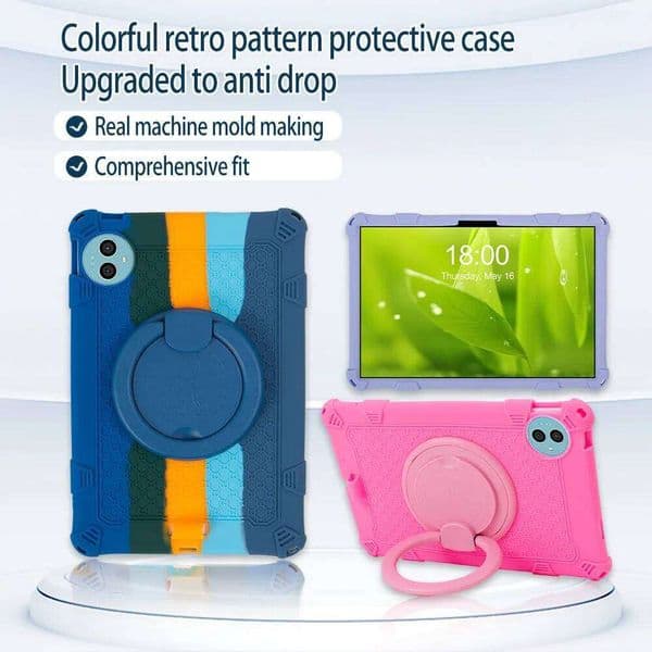 Kids Soft Silicone Case For Teclast P50 P50S 11 2024 M50 Pro M50HD 10.1 T60 12 inch Rotation Stand Full Protection Cover H260227