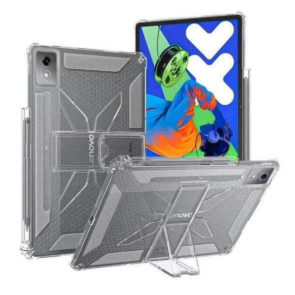 For Xiaoxin Pad 2025 Case TB373FU/TB375FC TPU Soft Shell Airbags for Idea Tab Pro 12.7 inch Stand Tablet Cover H260227