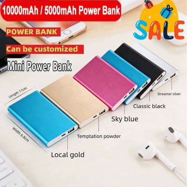 10000mAh Portable Silm Power Bank External Battery Phone Charger Polymer Powerbank for iPhone Poverbank H260227
