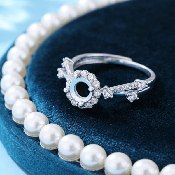Fashion Women Ring Blank Setting Adjustable Open Ring Base for DIY Jewelry Making Silver Gold Rose Gold Plated Luxury Ring Components