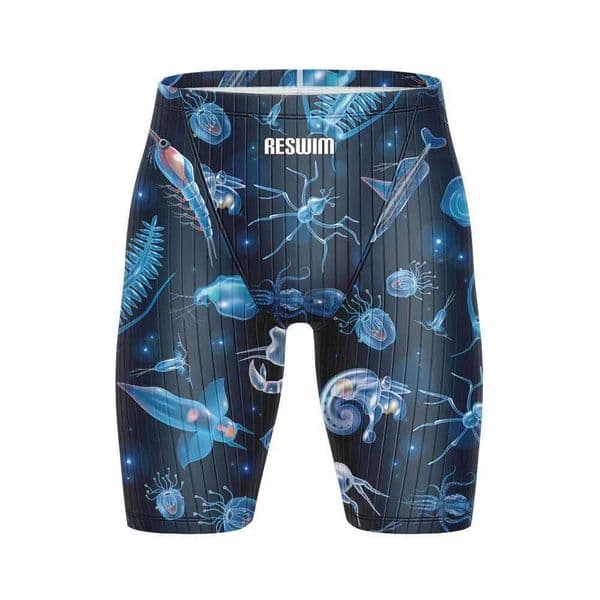 Fish Pattern Trunks Men's Swim Jammers Swimsuit Athletic Swimming Beach Shorts Quick Dry Endurance Sports SurfING Pants C260227