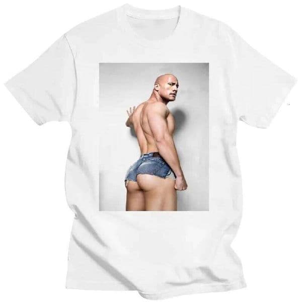 Dwayne Johnson Rock Hard Bottom Funny GraphicWomen Men Summer Short Sleeve Plus Size Cotton Crew Neck T Shirt H260224