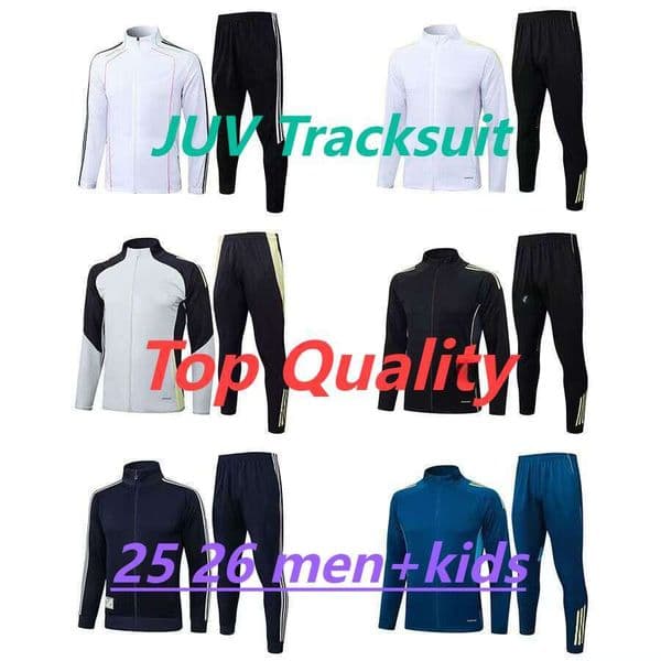 New JUV tracksuit Soccer Jerseys 24 25 26 Long-sleeved jackets, warm-up training clothes for men and children 2XL
