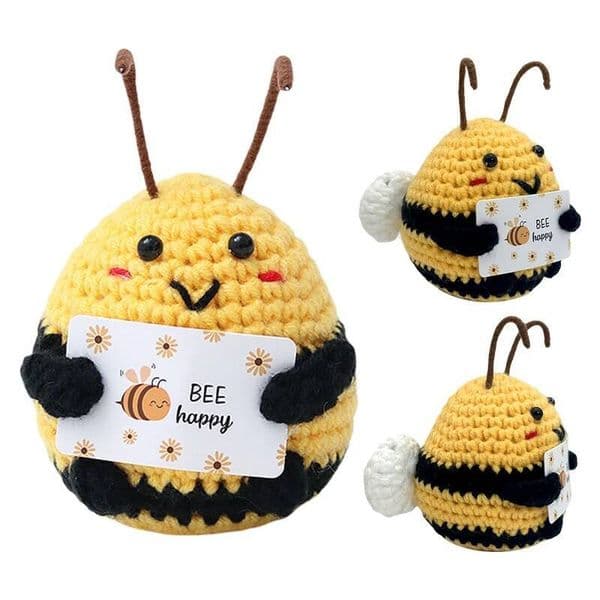 Bestseller Positive Doll Office Desk Crochet Ornament Handmade Woven Animals Ornaments Decor Cute Birthday Christmas Gifts ddmytues