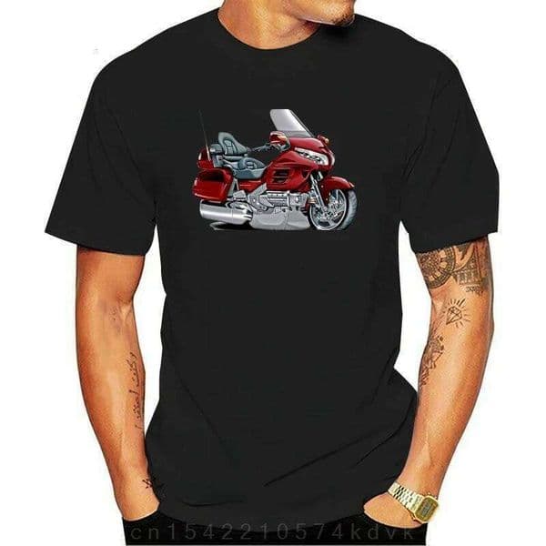 Men Goldwing Red Biker Dark T-Shirt 100% cotton O-Neck C260227