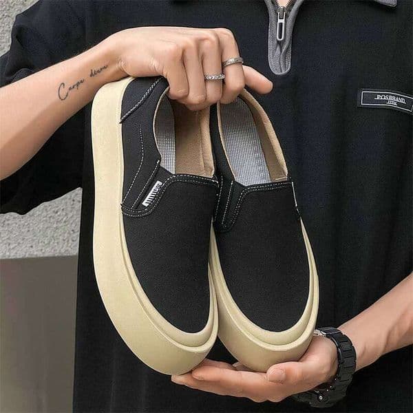 Luxury Microfiber Leather Board Business And Leisure Men's Shoes, One Foot Lazy Shoes Four Color For Choice