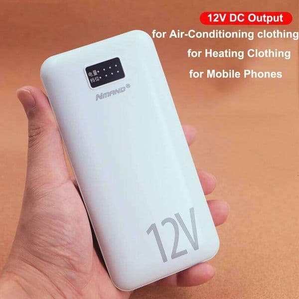 18000mAh Power Bank 12V DC Output Portable Charger Powerbank for iPhone Cooling Fan Heated Vest Jacket External Battery H260227