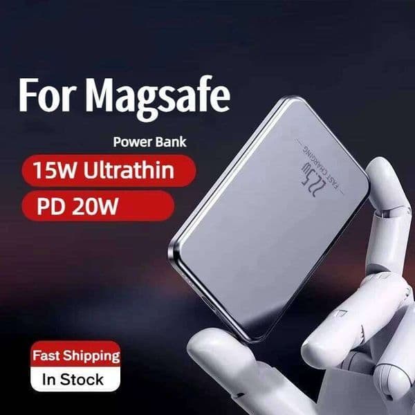 Ultra Slim Wireless Power Bank 300000mAh Mac Safe Fast Charge Magnet Auxiliary Battery Magnetic For IPhone New H260227