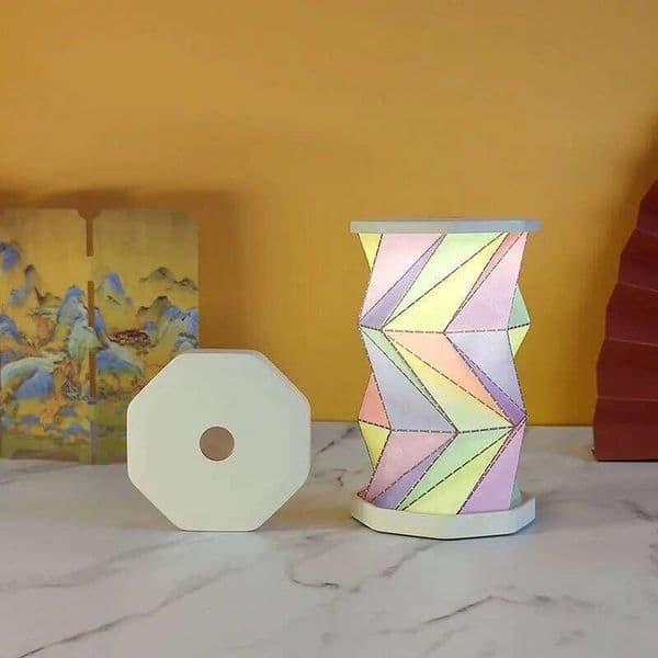 Folding Desk Mini Paper Lantern Portable Table Lamp Rechargeable Dimmable Night Light for Living Room Bedroom Decor Gift Z260227 M260303
