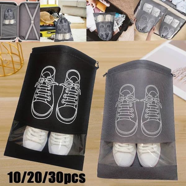 Bestseller 5/10/30pcs Shoes Storage Portable Non-Woven Fabric Large Capacity Travel Waterproof Moistureproof Clothing Classified Bags ddmytues