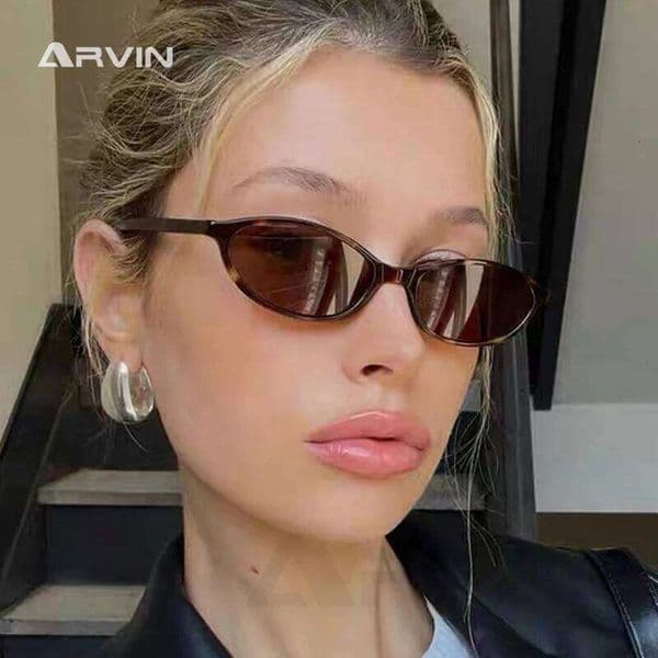 Women's Leopard Brown Sunglasses Fashion Brand Small Frame Sun Glasses Ladies Retro Oval Eyewear Shade Oculus De Sol 26Y0227
