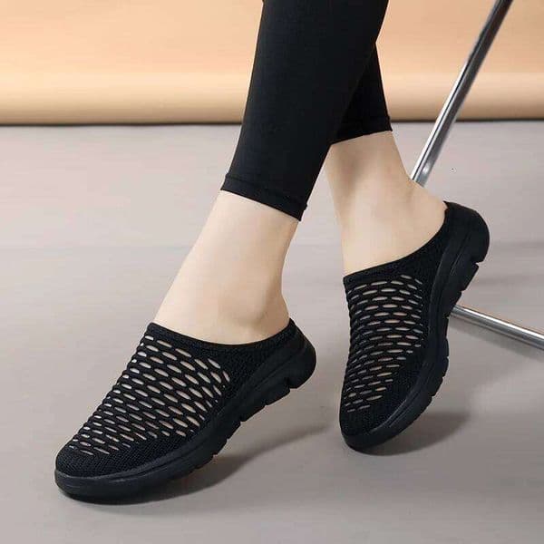 Flat Slip-On Half Slippers Running Plus Size Sport Shoes Lightweight Comfortable Breathable Walking Sneakers Women
