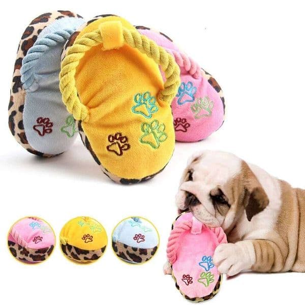 Funny Pet Toys Plush Slippers Bite Chicken Leg Shoe Shape Small And Medium-Sized Dog Outdoor Training Cat Relieve Anxiety 26L0227