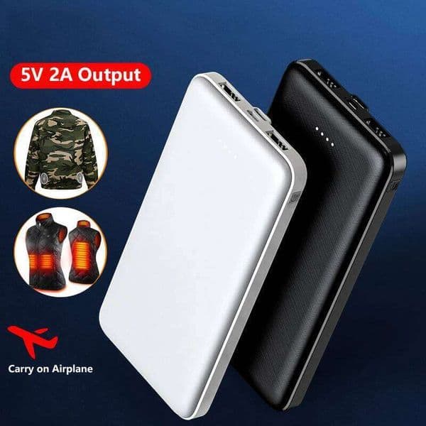 Power Bank 20000mAh 5V 2A Portable Heated Vest Jacket Air Conditioning Clothing Powerbank for iPhone Charger H260227