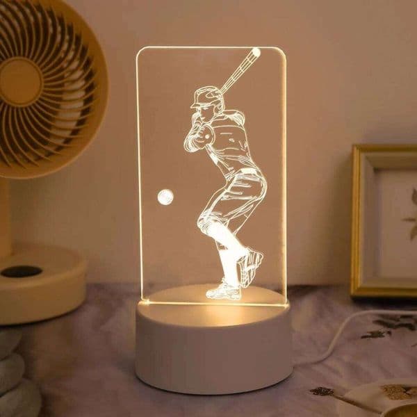 Creative baseball 3D night creative desktop, bedroom atmosphere room decoration light, USB powered Z260226