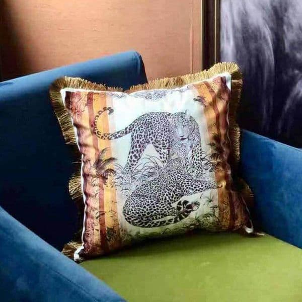 Light Luxury Fashion Villa Living Sofa Decoration Cushion, French Model Room Double-sided Printed Backrest Without Core Designer Pillow Logo