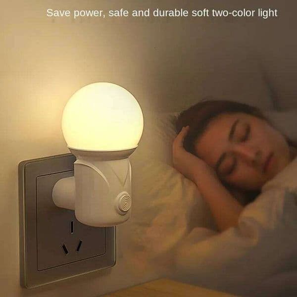 LED Plug-in Night 2-color Baby Nursing Eye Sleep Light Bedroom Socket Lights Energy Saving Cute Corridor Lamp Balcony Z260226