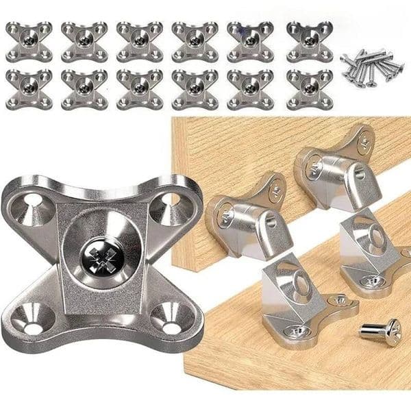 Bestseller 12Set Zinc Alloy Corner Code Right L-Shaped Support Connector with Screw Furniture Angle Bracket for Chairs Tables ddmytues