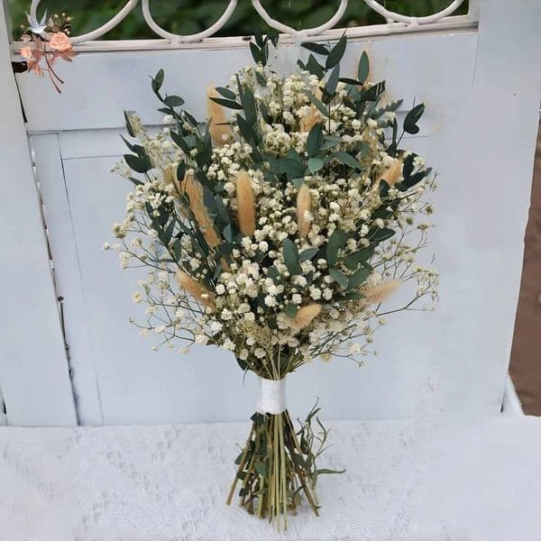 Bestseller 30pcs Natural Dried Eucalyptus Leaves Baby's Breath Bunch Vase Arrangements Bunny Tails Grass Home Tabletop Decor Bouquet Gifts ddmytues