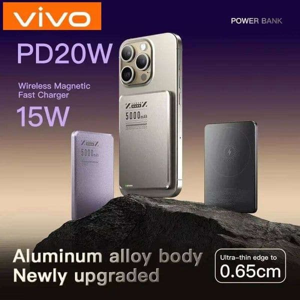 Magnetic PowerBank 5000mAh Slim Wireless External Battery Charger Ultra Thin Qi2 Fast Charging For iPhone H260227