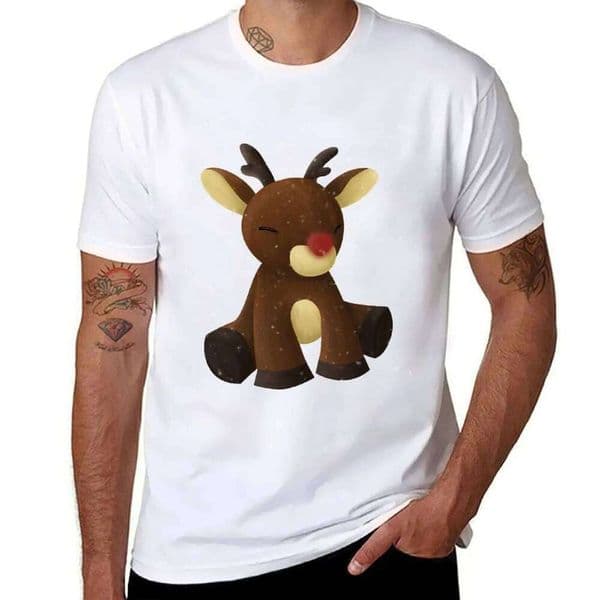 Baby Rudolph shirt cotton t shirts for man graphic funny T-Shirt C260227