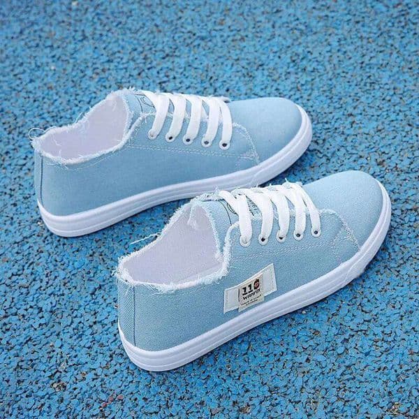 Ladies Versatile Canvas New Casual Comfort Shoes Student White Sports Flat Fashion Light Women's Sneakers Zapatos Mujer